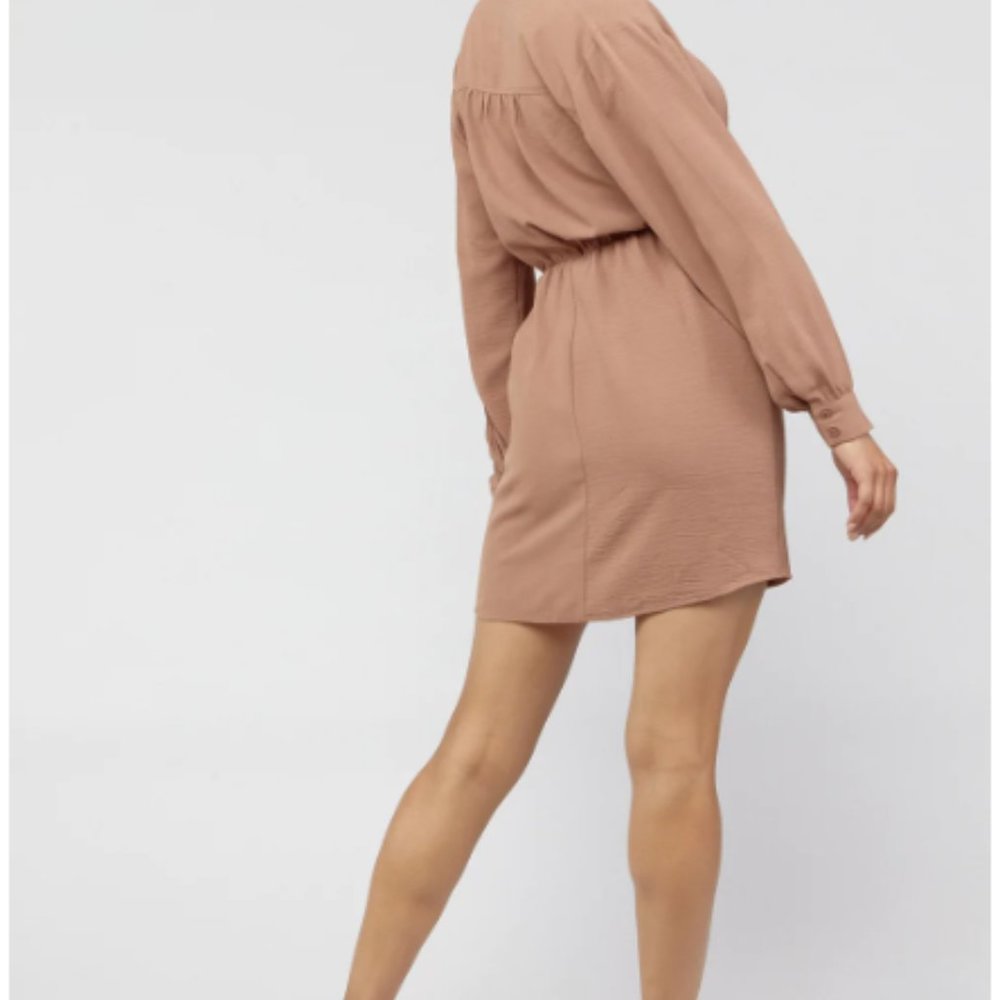 NWT Collared Shirt Mini Dress - Picture 3 of 6